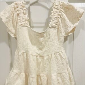 Altard State Cream/ Ivory Ruffled Tiered Top ( Size XS) - NEW